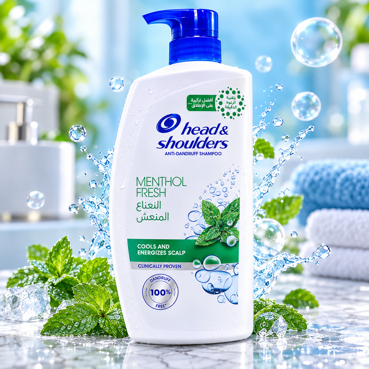 Head & Shoulders Menthol Shampoo 1000ml – Cool, Clean & Refreshing 3pcs