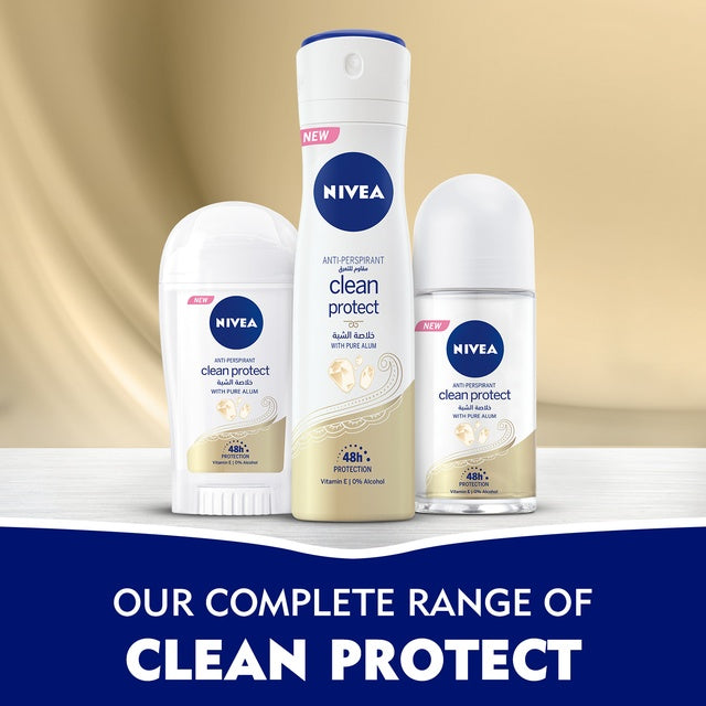 Nivea Women's Clean Protect Deodorant - 48H Long-Lasting Dryness (50 ml)
