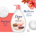 Dove Relaxing Care Body Wash - Almond Cream & Hibiscus | 1 Litre