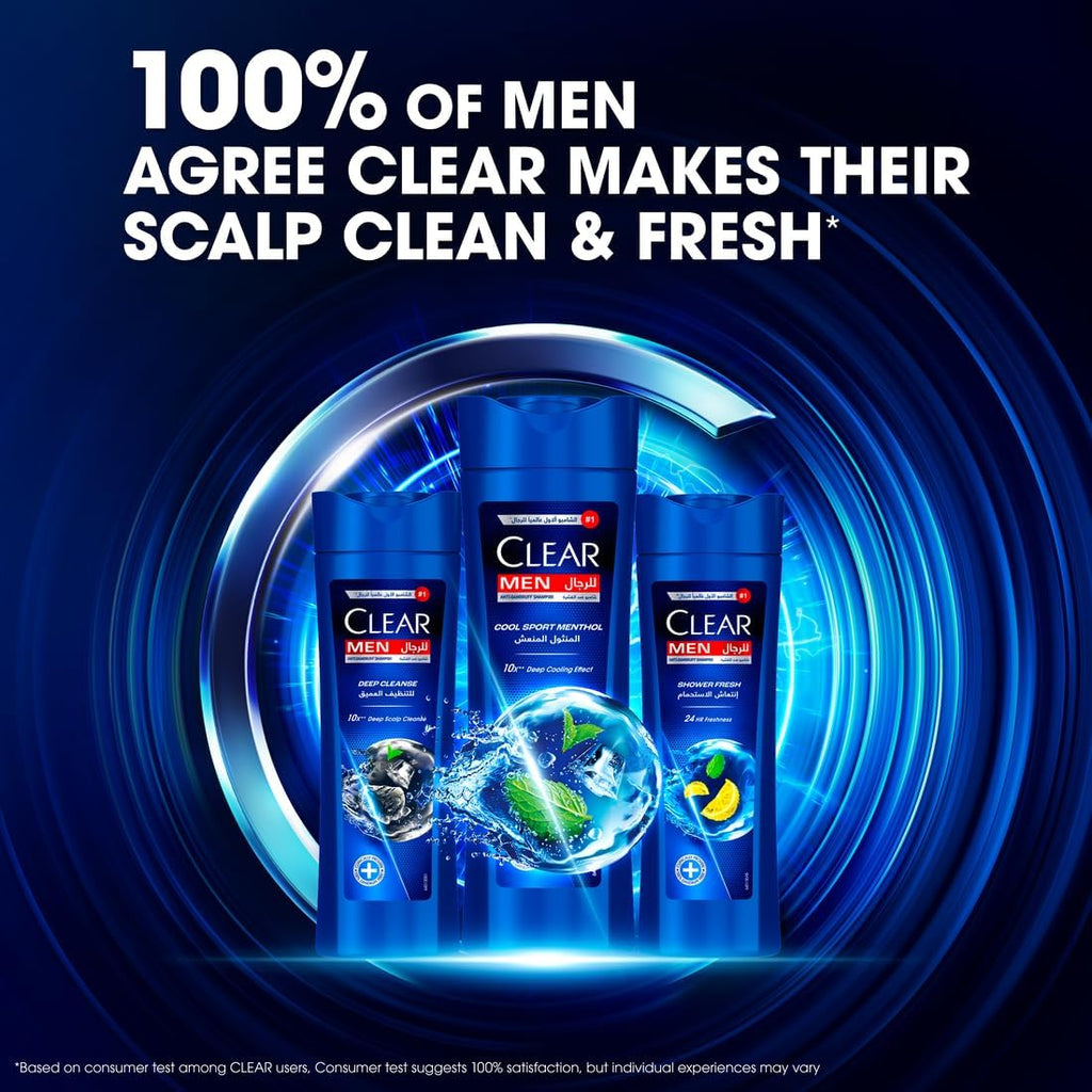 Clear Me Cool Sport Menthol Anti-Dandruff Shampoo 2 x 350 ml