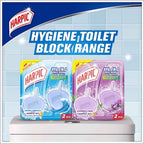 Harpic Lavender Hygiene Cageless Toilet Block | 2-Piece Pack (2 Packs Total)