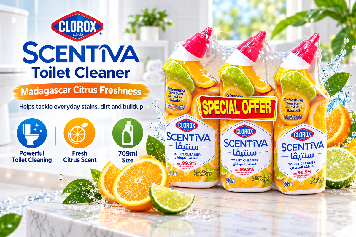 Clorox Madagascar Citrus Toilet Cleaner 709ml X 4PCS – Deep Clean & Fresh Scent