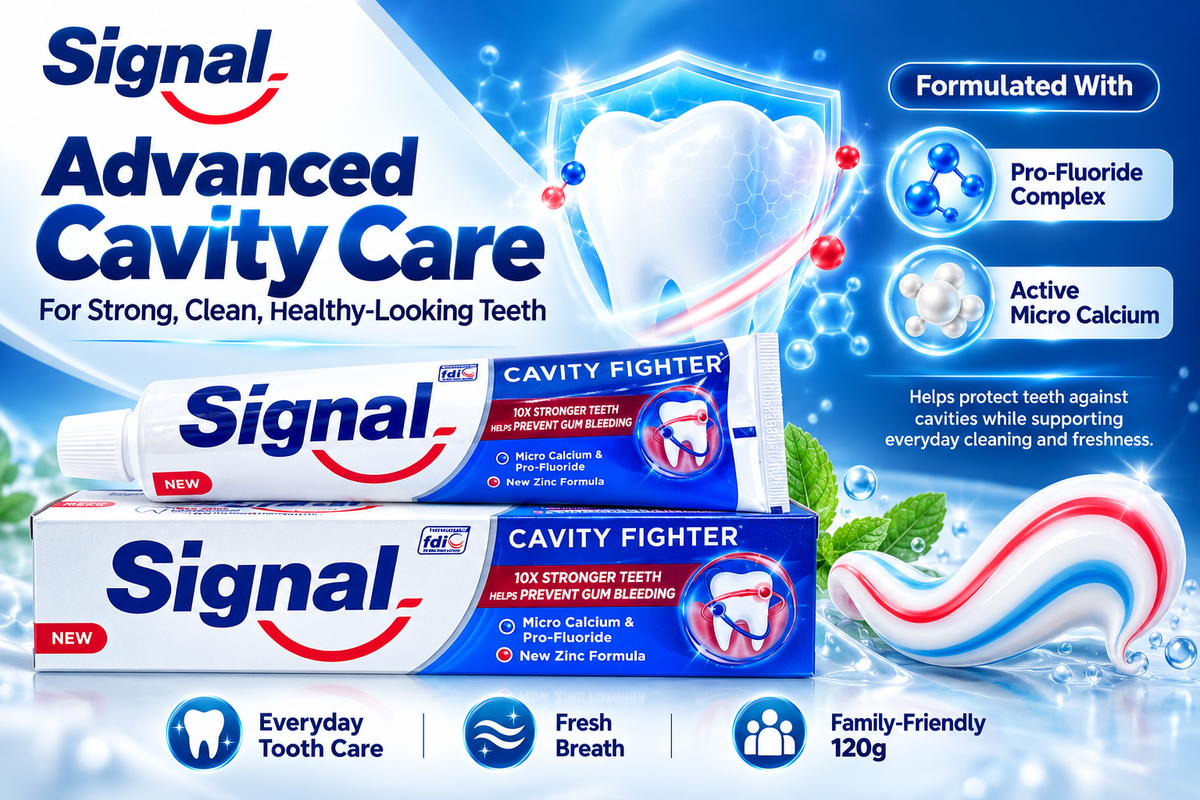 Signal Cavity Fighter 120g x 4pcs– Fluoride Toothpaste for Stronger Teeth