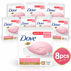 Dove Pink Beauty Bar 75g × 8 – Gentle Cleansing & Soft Skin Care