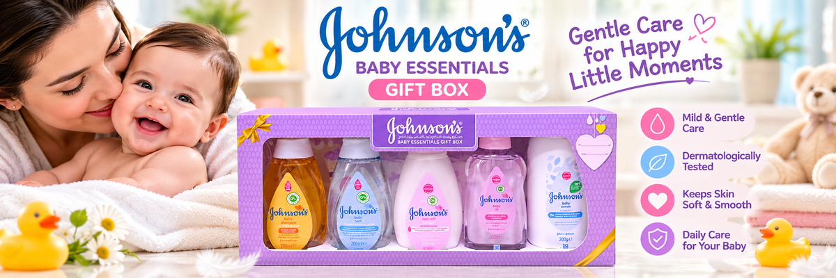 Johnson’s Baby Gift Box Mix – Gentle Baby Care Essentials Set