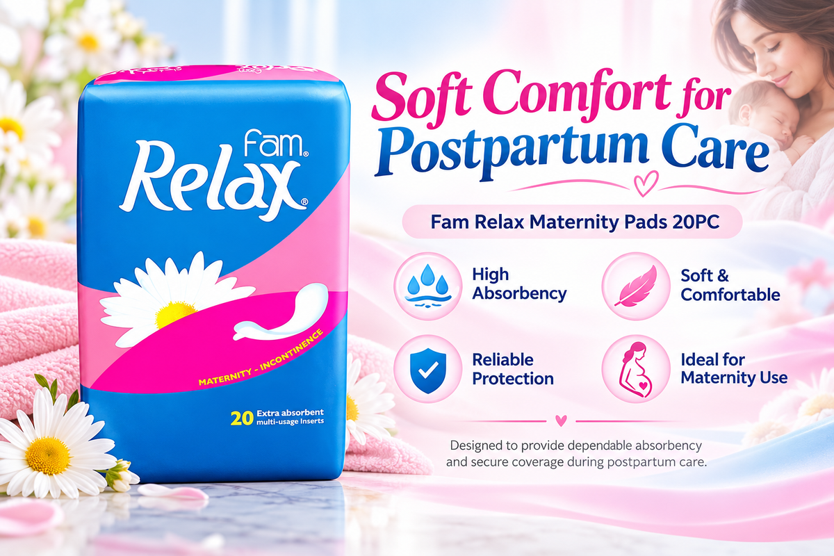 Fam Relax Maternity Pads – 3pcs x 20pads Count for Postpartum Comfort