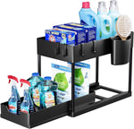 SKY-TOUCH 1pcs Storage Racks Pull-Type Double-Layer Kitchen Storage Rack