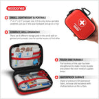 200 Pcs First Aid Kit + Survival kit for Treat, Protect Minor Cuts, Scrapes. Home, Office, Car, School, Business, Travel, Emergency, Survival, Hunting, Outdoor, Camping & Sport Red
