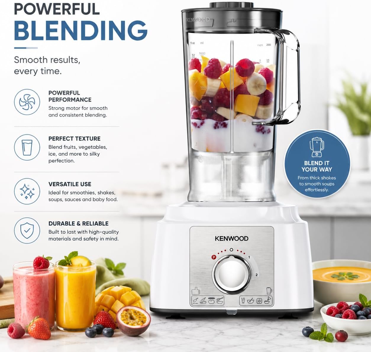 Food Processor 1000W Multi-Functional