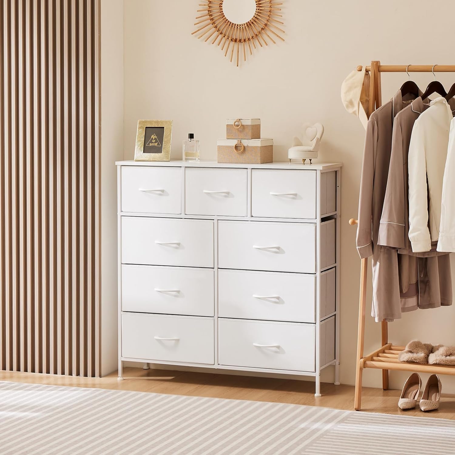 Storage Cabinet : Bedroom Dresser with 9 Drawers