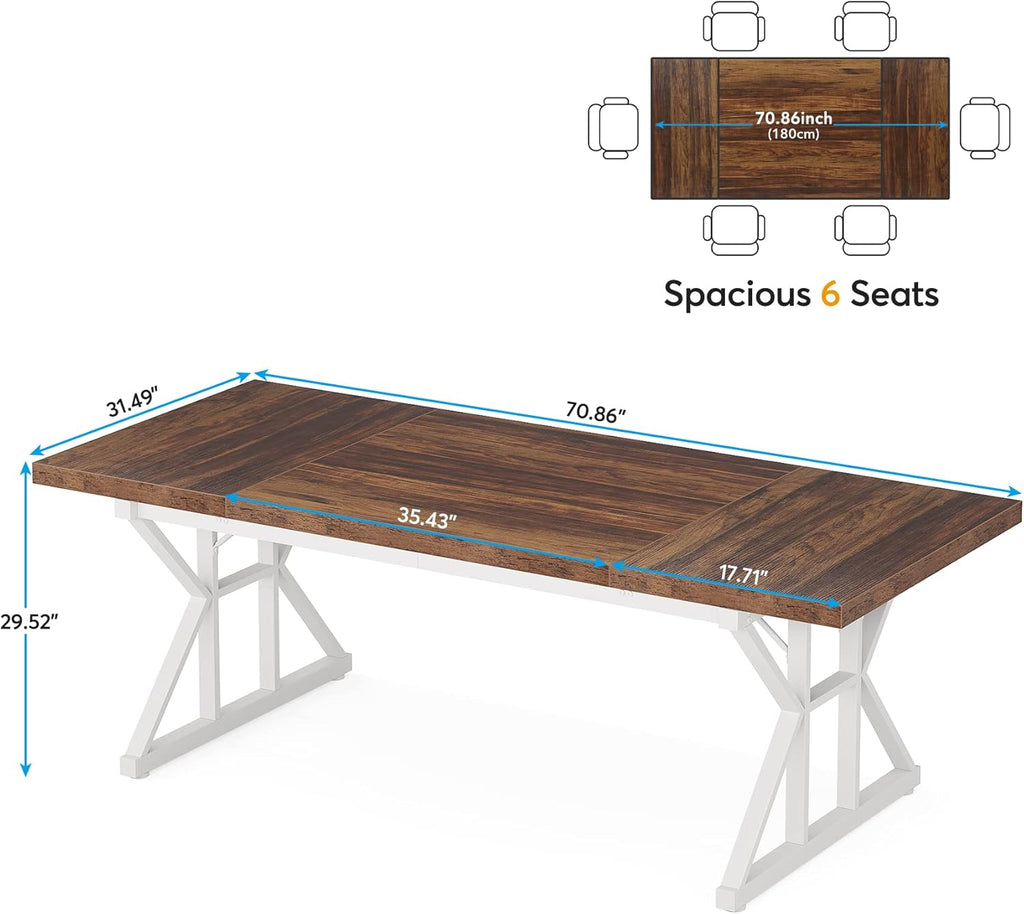 Tribesigns Computer Desk, 180cm Large Office Desk Workstation