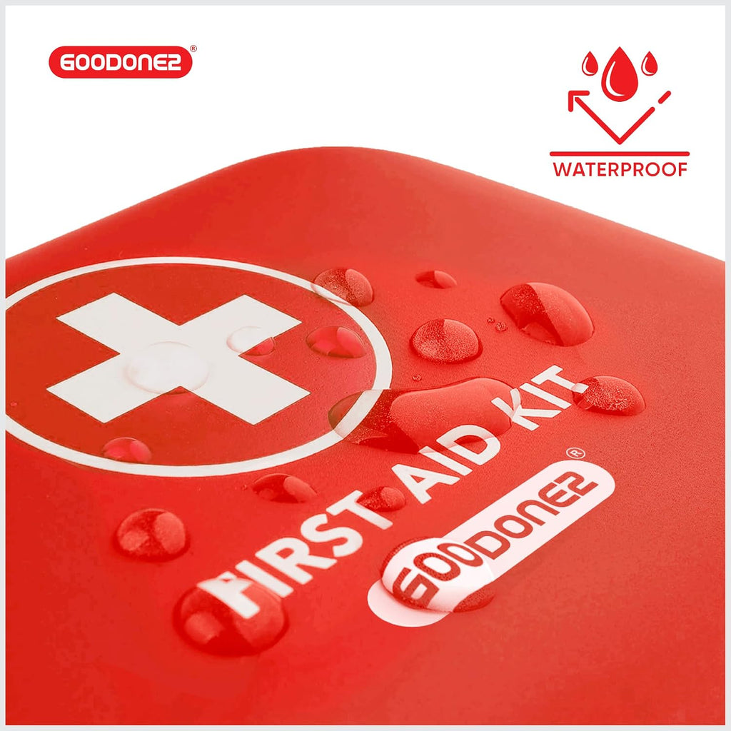 200 Pcs First Aid Kit + Survival kit for Treat, Protect Minor Cuts, Scrapes. Home, Office, Car, School, Business, Travel, Emergency, Survival, Hunting, Outdoor, Camping & Sport Red
