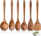 Wooden Spoons for Cooking Set of 6