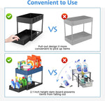 SKY-TOUCH 1pcs Storage Racks Pull-Type Double-Layer Kitchen Storage Rack