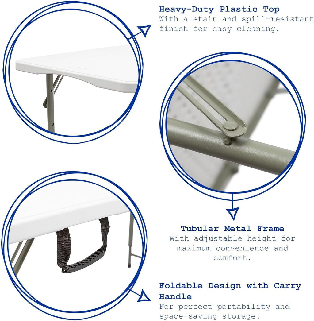 SKY-TOUCH Folding Lightweight Trestle Outdoor Camping Table