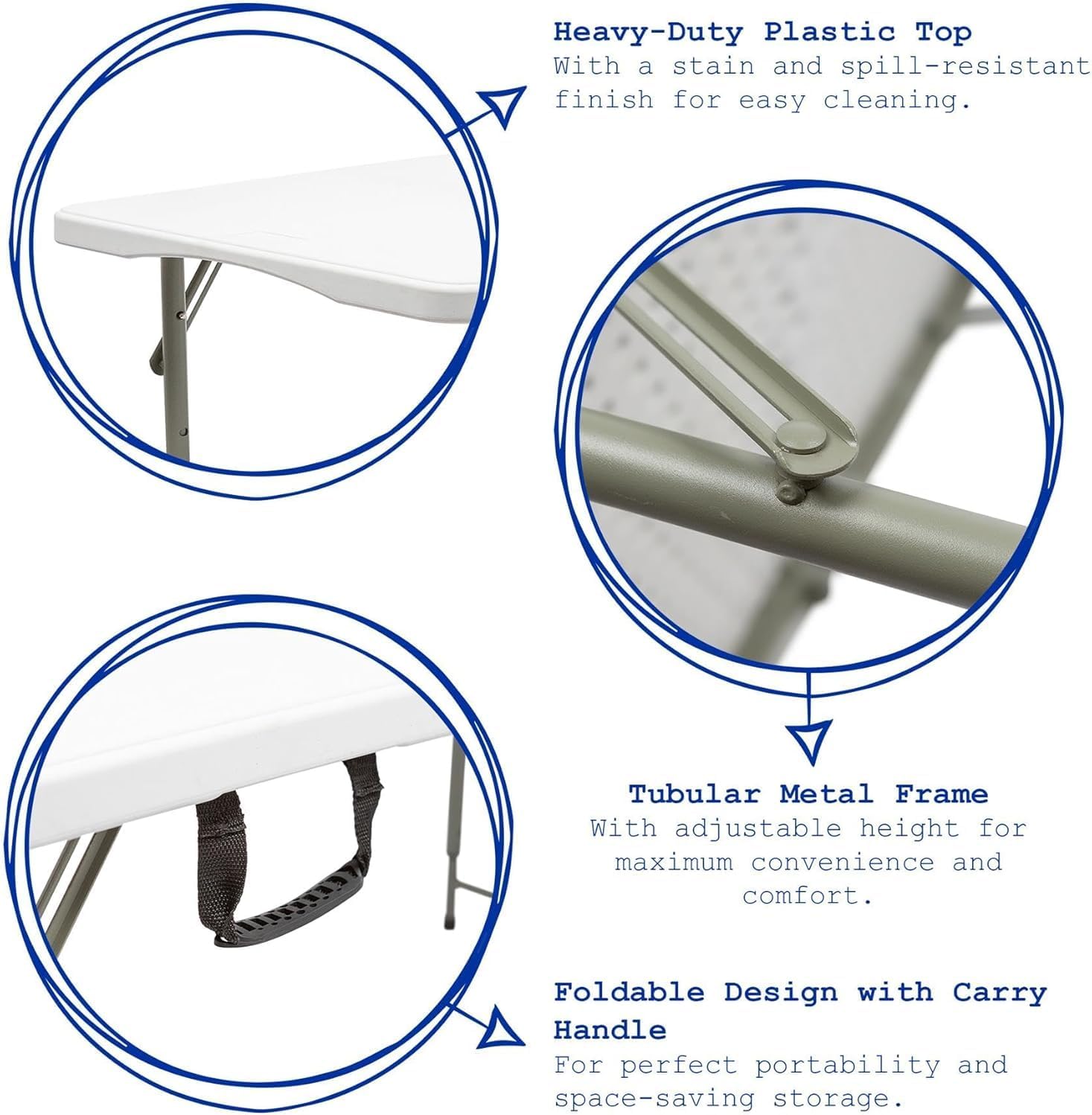 SKY-TOUCH Folding Lightweight Trestle Outdoor Camping Table