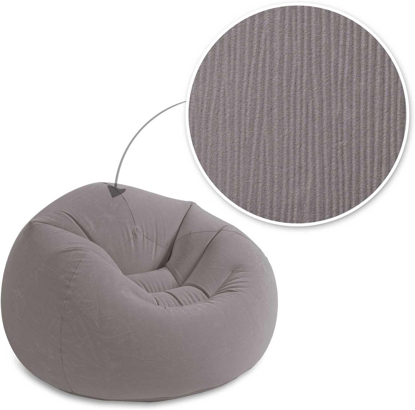 Beanless Bag Inflatable Chair, Grey