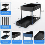 SKY-TOUCH 1pcs Storage Racks Pull-Type Double-Layer Kitchen Storage Rack