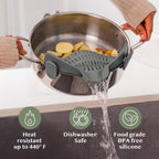 Kitchen Gizmo Snap N Strain Pot Strainer and Pasta Strainer
