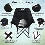 Portable Beach Chairs, Black Multi-Use Camping Chairs