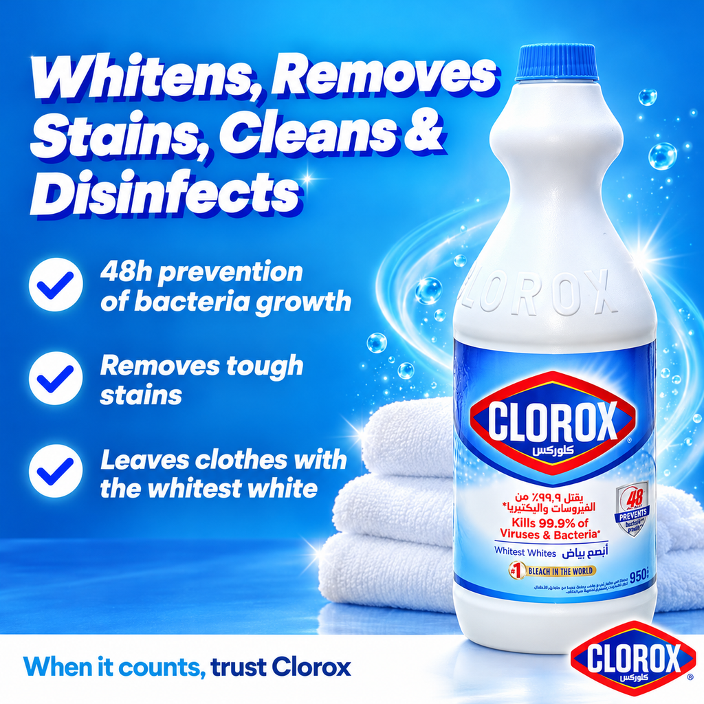 Clorox Original Liquid Bleach – 950ml 6pcs