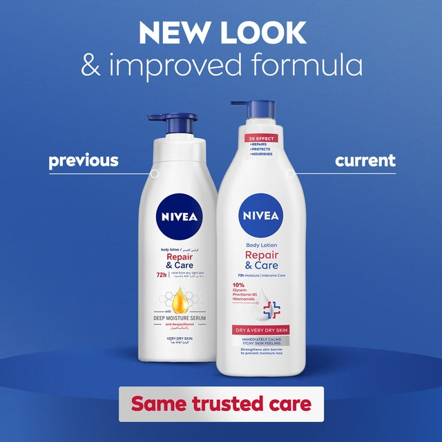 Nivea Body Lotion for Very Dry Skin Repair & Care with Deep Moisture Serum and Dexpanthenol 400 ml