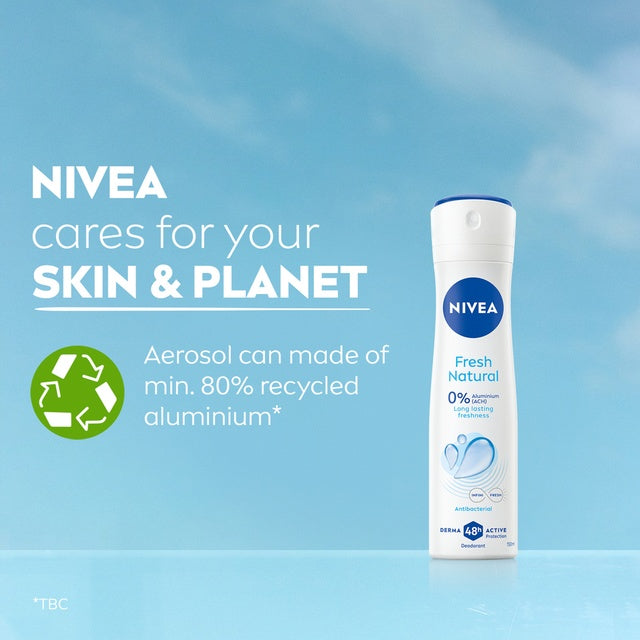 Nivea Fresh Natural Antiperspirant Spray for Women 48H Protection 150 ml