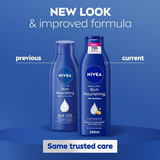 Nivea Body Lotion for Dry to Very Dry Skin Rich Nourishing 250 ml
