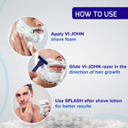 VI - JOHN Shaving Foam For Men,All Skin Type Shaving Foam (400Gm Each-Pack Of 2)