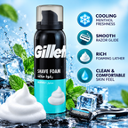 Gillette Shaving Foam Menthol 200ml – Cooling Comfort & Easy Glide x 6pcs