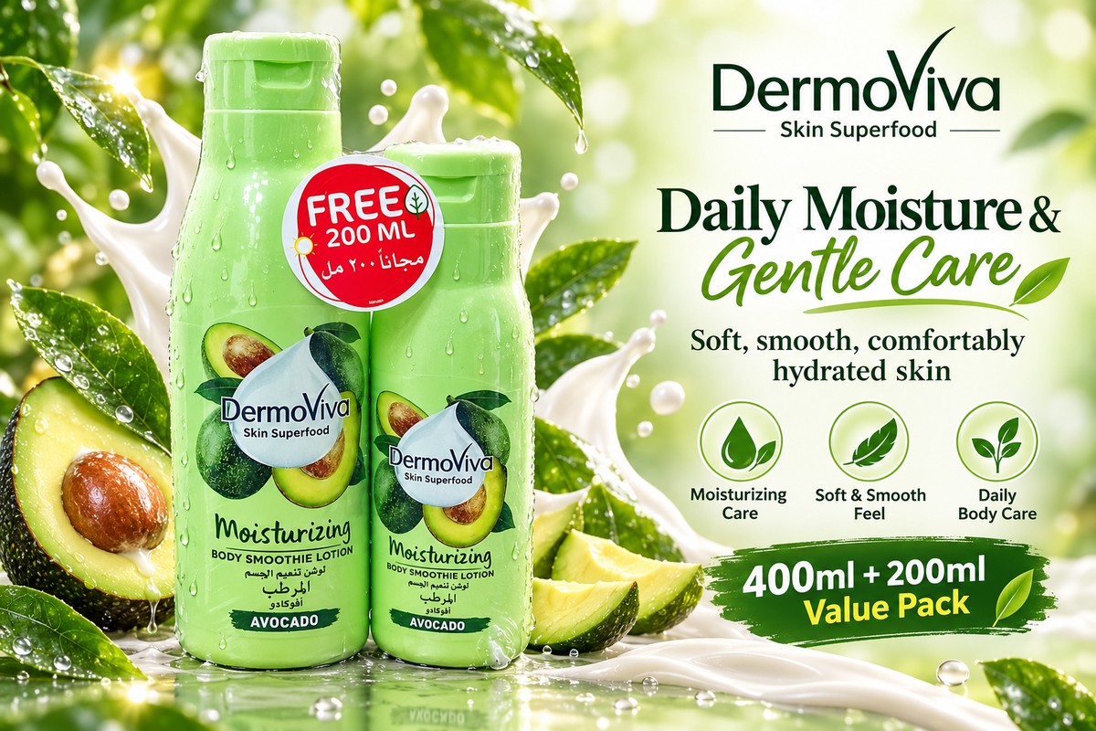 Dermoviva Moisturizing Lotion Value Pack –  2pcs-400ml + 2pcs-200ml