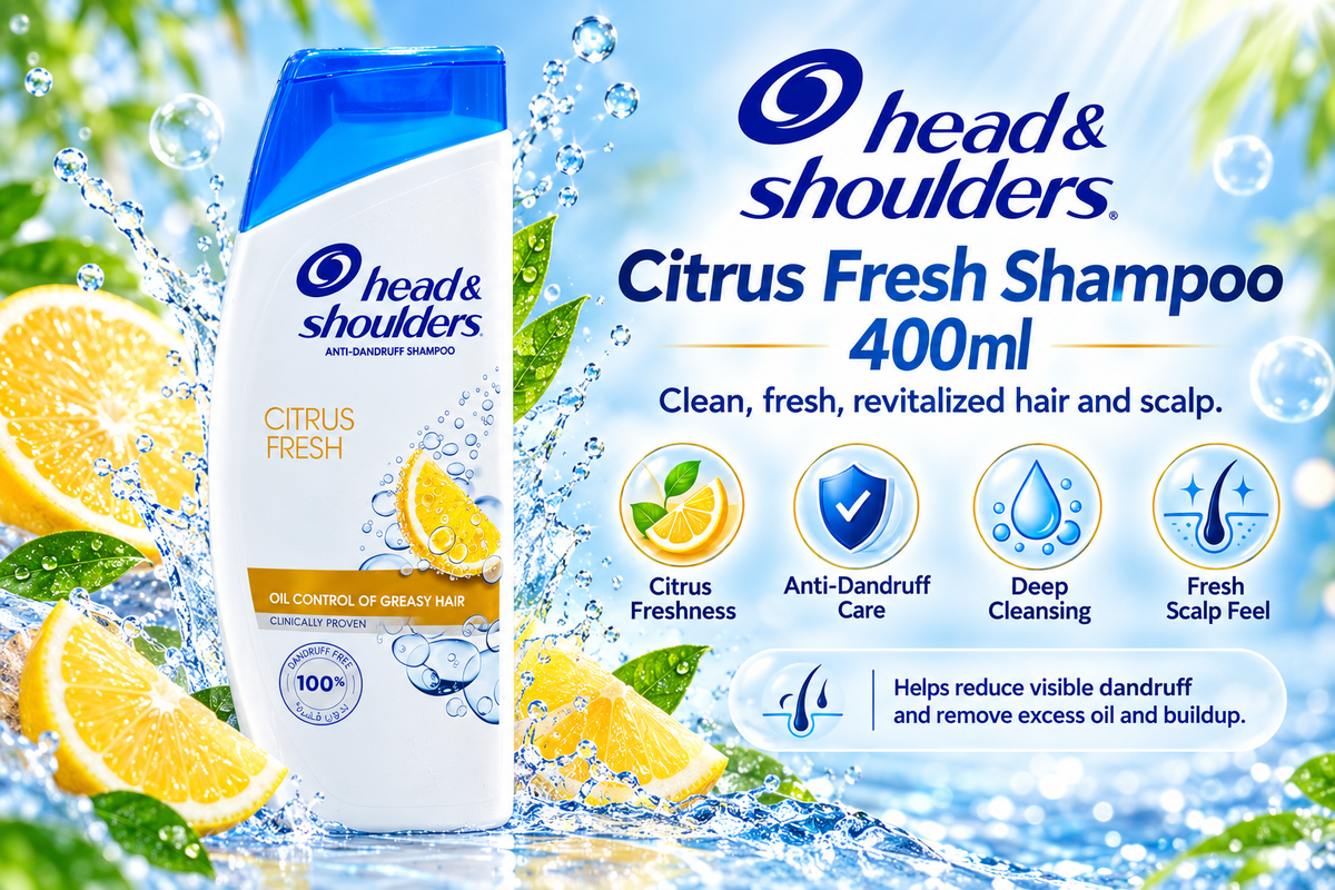 Head & Shoulders Anti-Dandruff Citrus Fresh Shampoo 400ml 4pcs