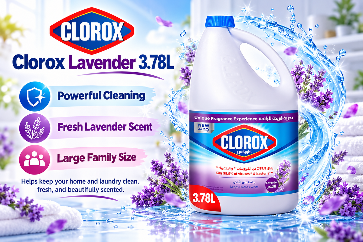 Clorox Lavender Bleach 3.78L – Deep Cleaning & Freshness