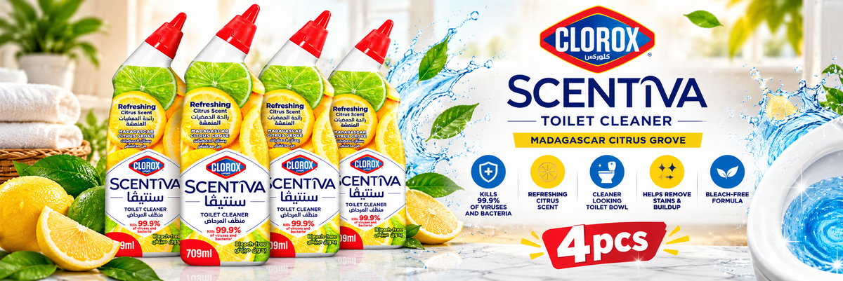 Clorox Madagascar Citrus Toilet Cleaner 709ml X 4PCS – Deep Clean & Fresh Scent
