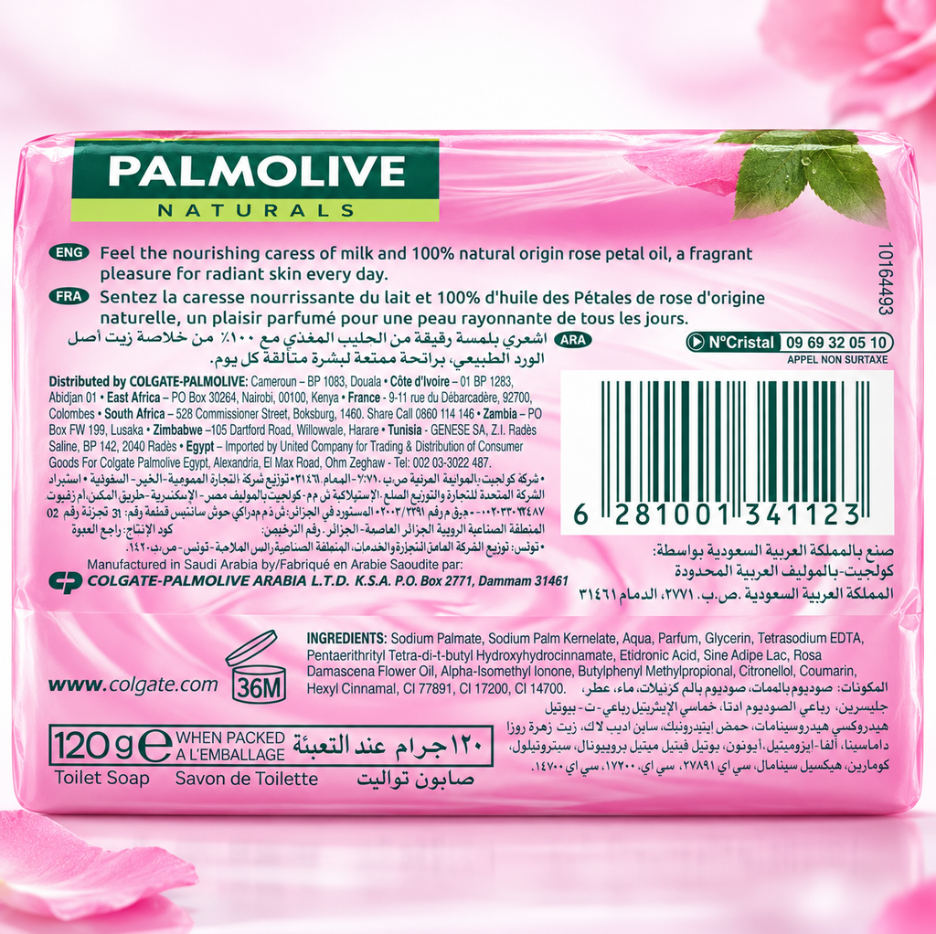 Palmolive Nourishing Sensation Soap with Milk & Rose 170g x 2packs 12pcs