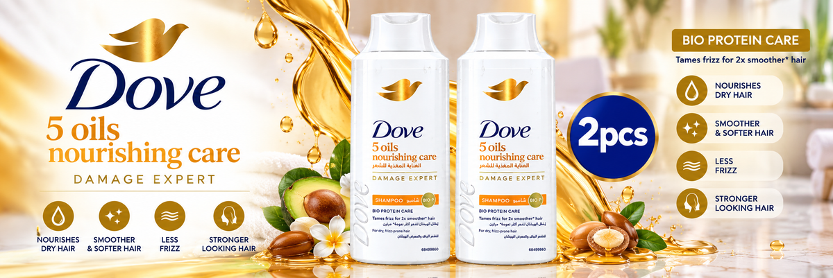 Dove Nourishing Oil Care Shampoo Twin Pack – 2 × 350ml