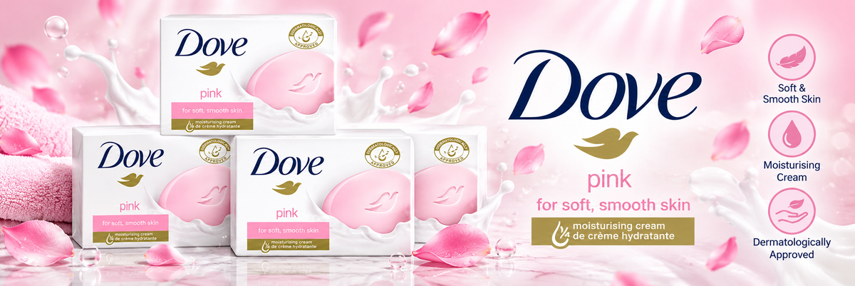 Dove Beauty Cream Bar White Soap – 90g 4pcs