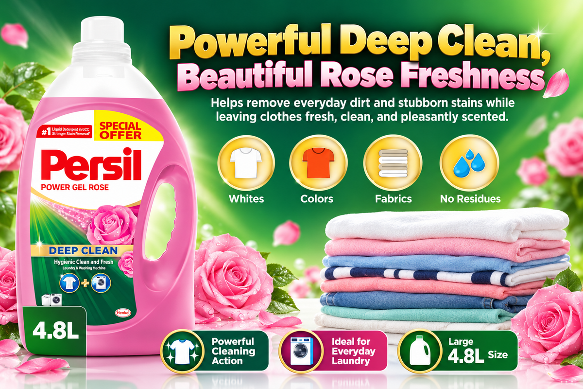 Persil Rose Power Gel 4.8L – Powerful Laundry Detergent