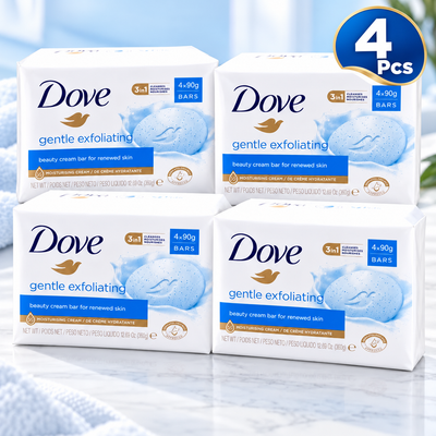Dove Gentle Exfoliate Soap 90g – Mild Cleansing with Exfoliating Care 4Pcs