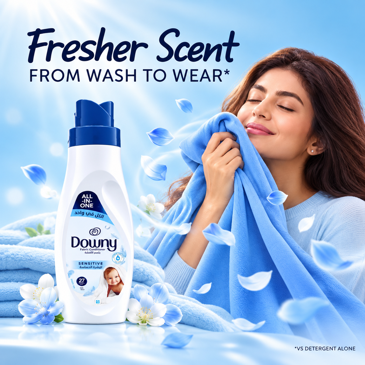Downy Baby Sensitive Fabric Conditioner – 1L 4Pcs