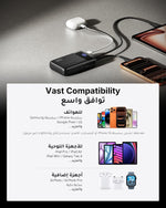 Power Bank, Smallest 20000mAh 45W Portable Charger with Build in USB-C Cable