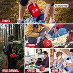 200 Pcs First Aid Kit + Survival kit for Treat, Protect Minor Cuts, Scrapes. Home, Office, Car, School, Business, Travel, Emergency, Survival, Hunting, Outdoor, Camping & Sport Red