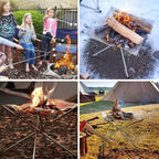 Portable Outdoor Fire Pit, Upgraded Collapsible Stainless Steel Fire Mesh Place