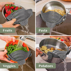 Kitchen Gizmo Snap N Strain Pot Strainer and Pasta Strainer