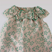 La Stupenderia Luxury Baby Girl Dress With Bow Neckline