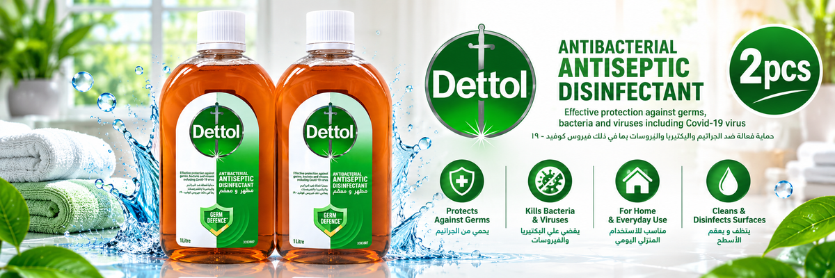 Dettol Liquid 1L x 2pcs – Multipurpose Antiseptic Care for Home & Family