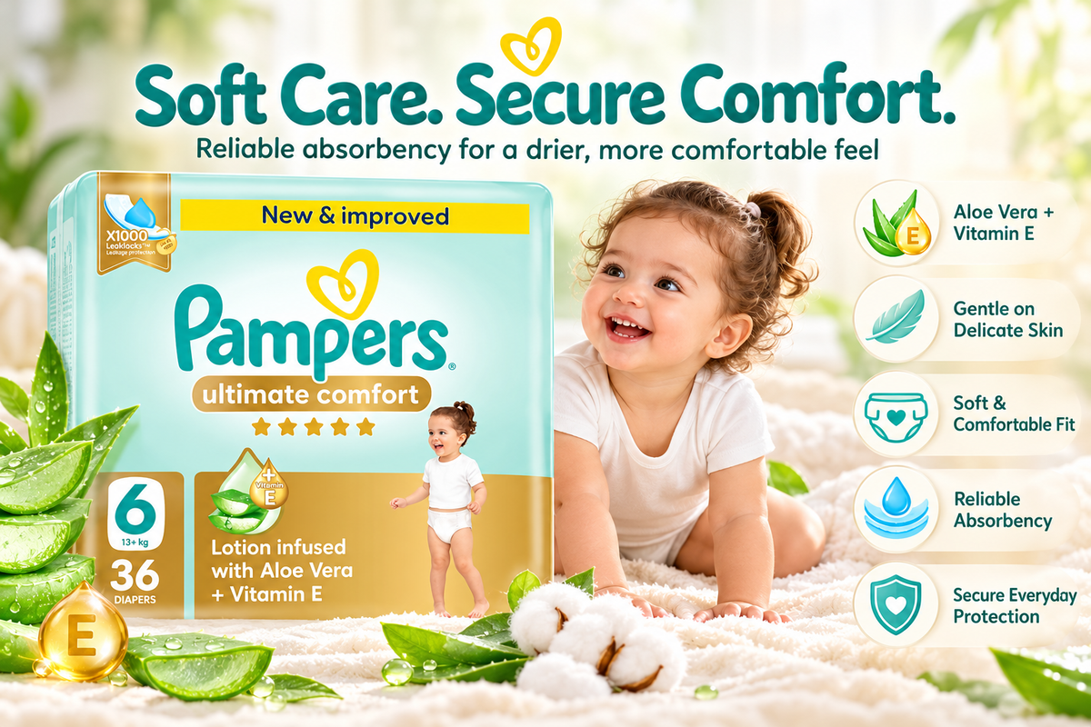 ampers Premium Care Size 6 – 36 Diapers Pack