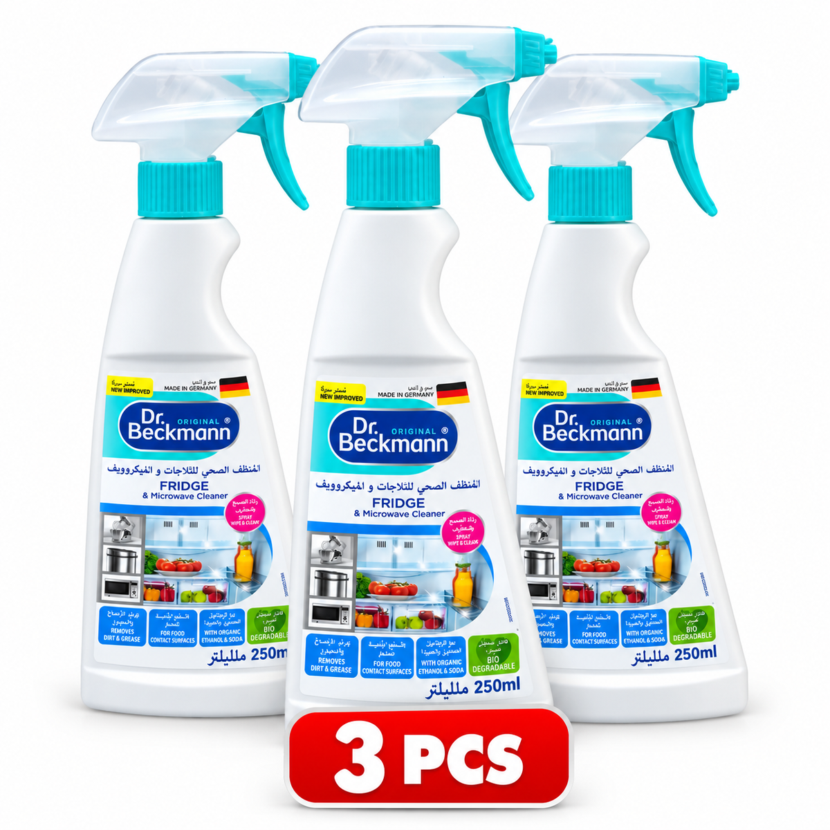 Dr. Beckmann Fridge & Microwave Cleaner 250ml x 3pcs – Fresh & Hygienic Cleaning