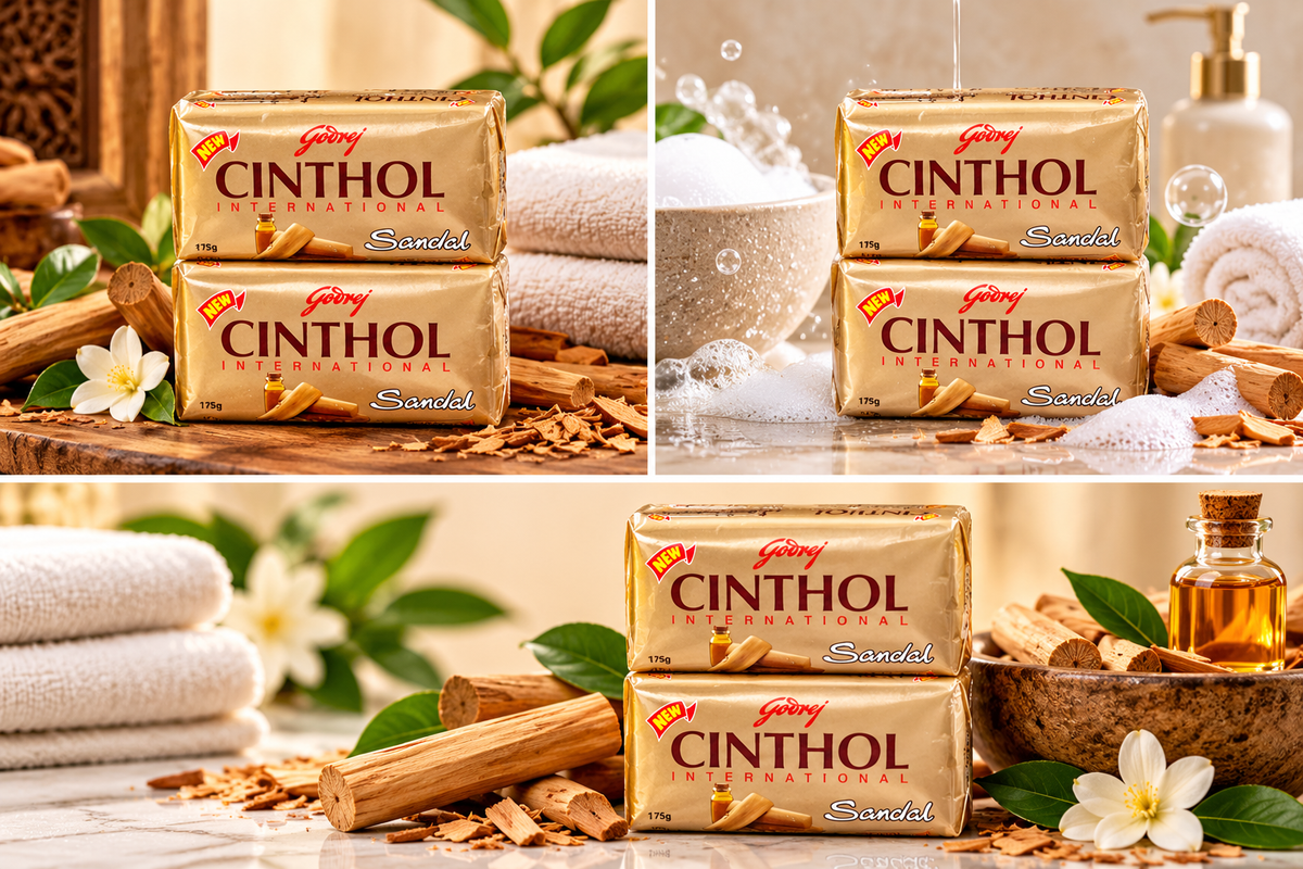 Cinthol Sandal Soap 175g  x 12 pcs – Fresh Cleansing with Sandal Fragrance