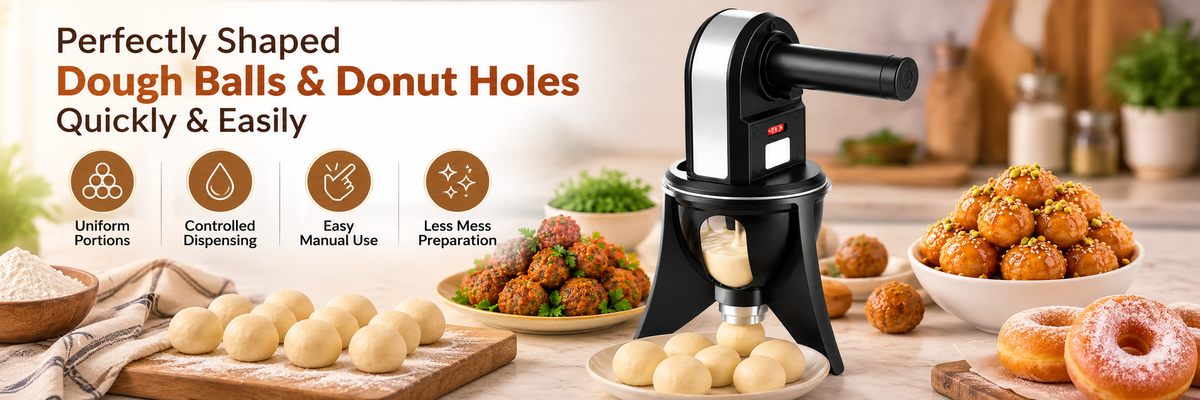 Manual Dough & Batter Dispenser – Donut Hole Maker for Baking and Frying